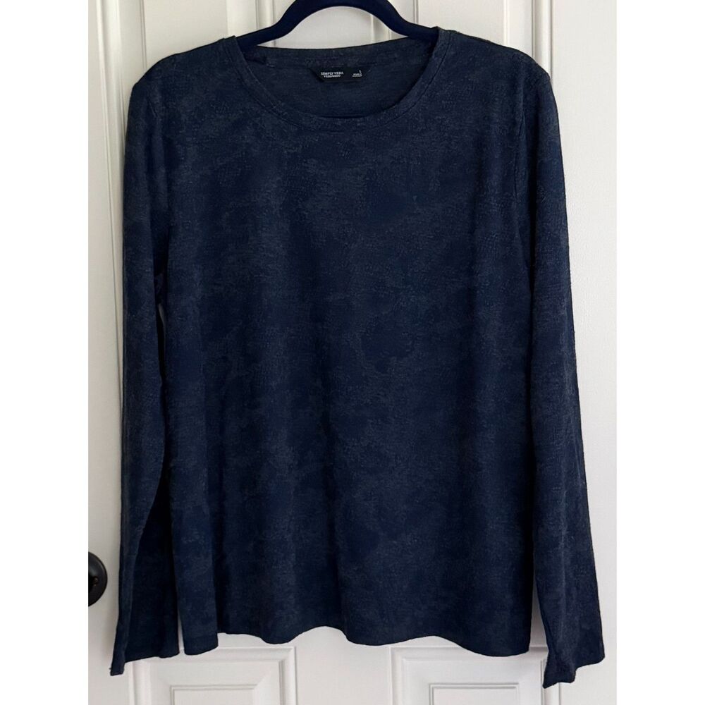 Simply Vera Women's Blue Long-Sleeve Top size L